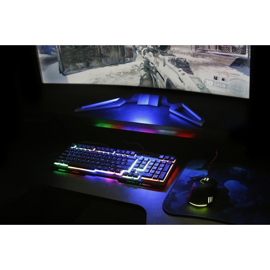 Klawiatura YKB 3200 SHADOW metalowa, podświetlenie LED
