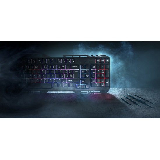 Klawiatura YKB 3200 SHADOW metalowa, podświetlenie LED