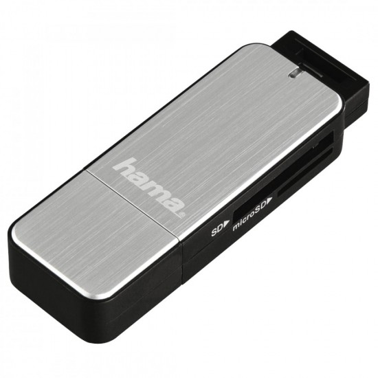 Czytnik kart SD/microSD USB 3.0 srebrny Czytnik kart SD/microSD USB 3.0 srebrny