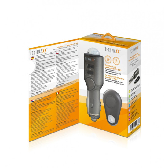 Alarm samochodowy z ładowarką USB 2 porty TX-100