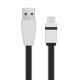 Kabel USB - USB C 1m. czarny, płaski 