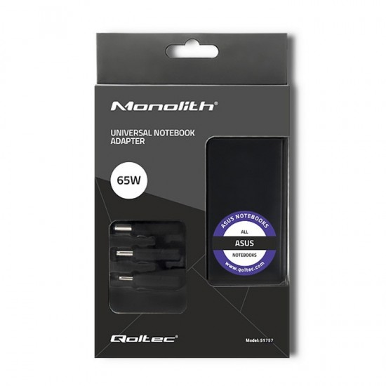 Zasilacz specjalizowany do Asus | 65W | 3 wtyczki |+ kabel zasilający 