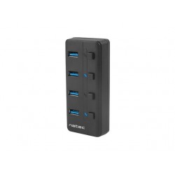 Hub USB 4 porty Mantis 2 USB 3.0 z włącznikiem + zasilacz 