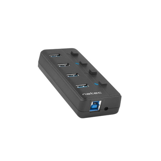 Hub USB 4 porty Mantis 2 USB 3.0 z włącznikiem + zasilacz 