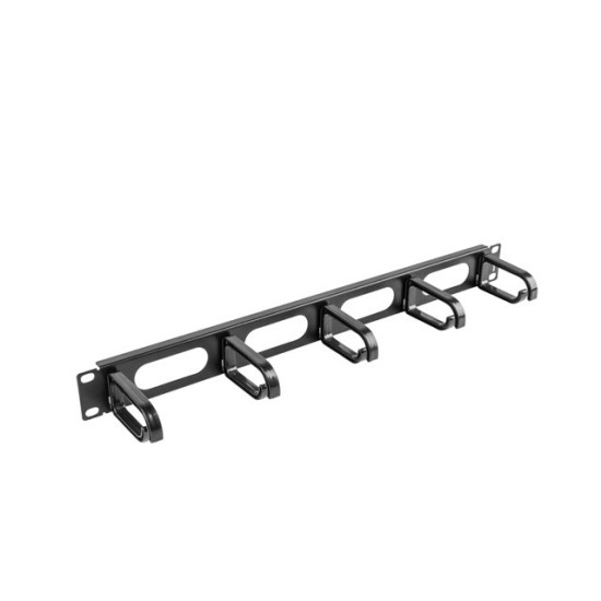Organizer kabli do szaf 19 cali 1U Typ B czarny AK-1205-B 