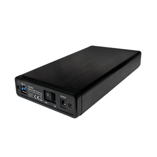 Zewnętrzna obudowa HDD 3.5 cala, SATA, USB3.0, Czarna Aluminiowa 