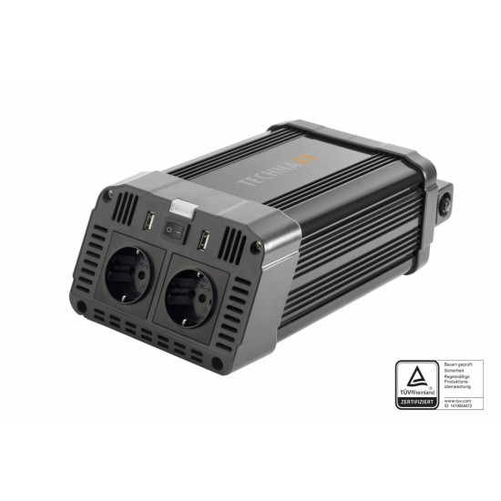 TE16 Przetwornica (falownik) o mocy ciągłej 1.200W (2x VAC 230V / 2x USB) 