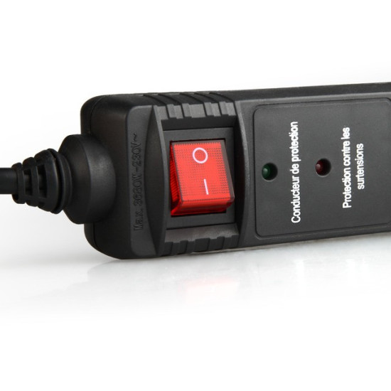 Listwa zasilająca 1,8M czarna 5 gniazd 