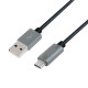 Kabel USB 2.0 A męski do Micro-B męski, dł. 2m Szary 