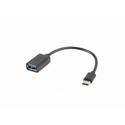 Adapter USB C(M)-USB-A (F)2.0 0.15M OTG Czarny 