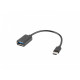 Adapter USB C(M)-USB-A (F)2.0 0.15M OTG Czarny 