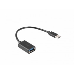 Adapter USB C(M)-USB-A (F)2.0 0.15M OTG Czarny 