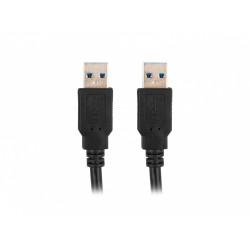 Kabel USB-A M/M 3.0 0.5m Czarny 