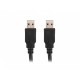 Kabel USB-A M/M 3.0 0.5m Czarny 