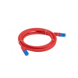 Patchcord kat.6a S/FTP CCA 3.0m Czerwony 