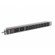 Listwa zasilająca Rack PDU 19 cali 1U 16A 2X C19 8X IEC C13 