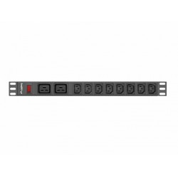Listwa zasilająca Rack PDU 19 cali 1U 16A 2X C19 8X IEC C13 