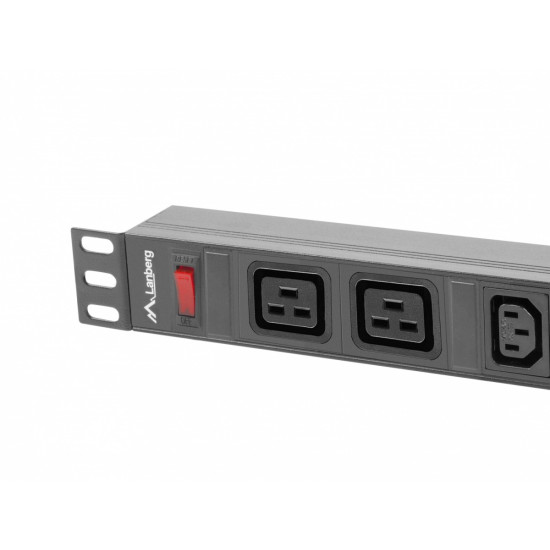 Listwa zasilająca Rack PDU 19 cali 1U 16A 2X C19 8X IEC C13 