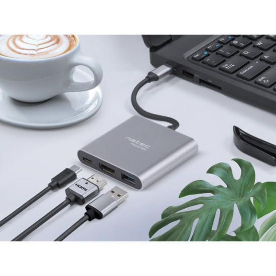 Multi Port Fowler mini USB-C PD, USB 3.0, HDMI 4K 