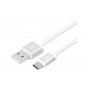 Kabel USB-USB C 2m srebrny sznurek