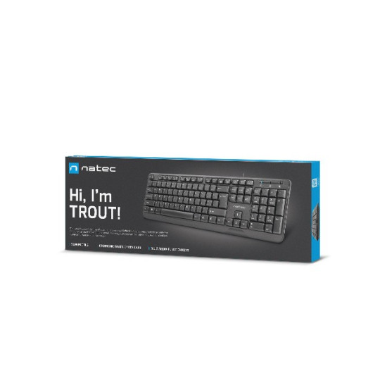 Klawiatura Trout Slim czarna USB 