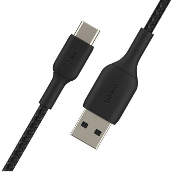 Kabel Braided USB-C USB-A 2m  czarny