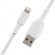 Kabel Braided USB- Lightning 15cm biały