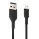 Kabel Braided USB- Lightning 2m czarne