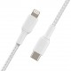 Kabel Braided USB-C Lightning 1m biały