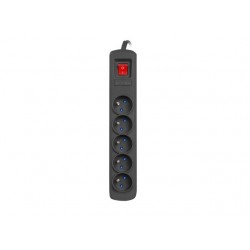 Listwa zasilająca R5 3m 5x230V PL 10A Czarna