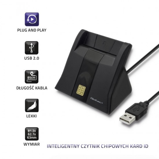 Inteligentny czytnik chipowych kart ID | USB 2.0 | Plug&play 