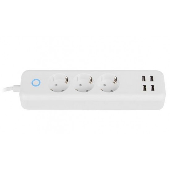 Listwa przedłużacz SMART HOME WIFI 1.7M 3X SCHUKO 10A 4XUSB 2.1A 
