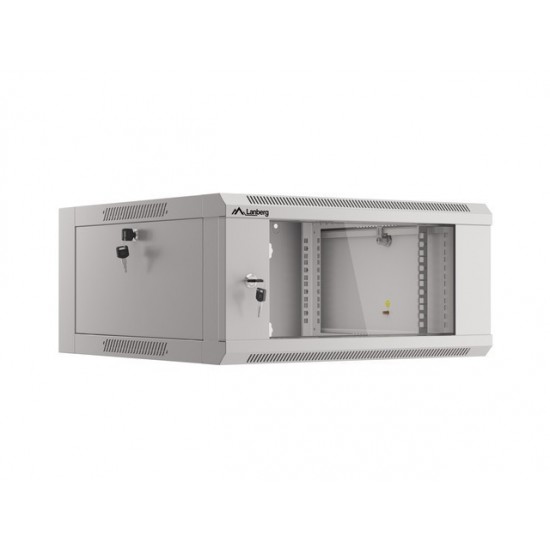 Szafa instalacyjna RACK wisząca 19 cali 4U 570x600 szara WFFA-5604-10S