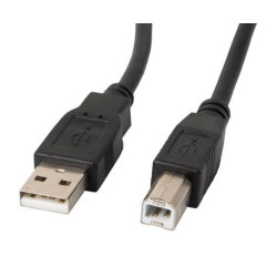Kabel USB-A(M)->USB-B(M) 2.0 1.0M CZARNY FERRYT