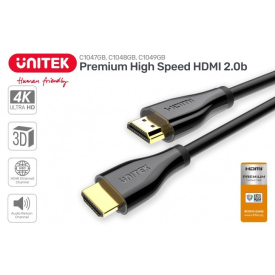 Kabel HDMI 2.0 PREMIUM CERTIFIED, 3M, M/M; C1049GB 
