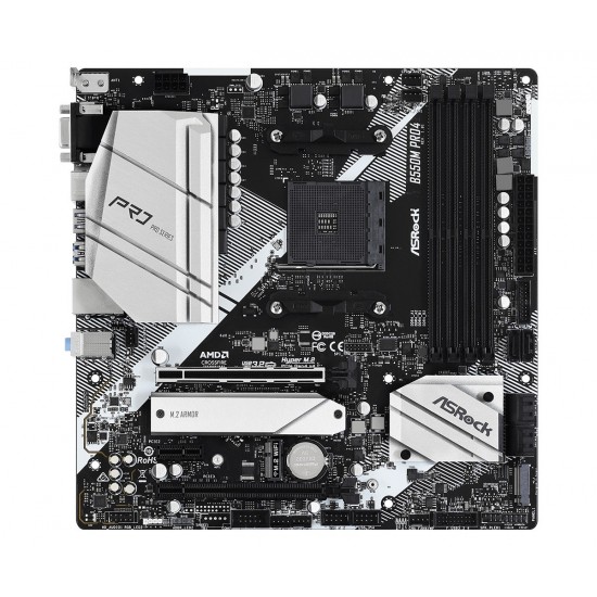 Płyta główna B550M Pro4 AM4 4DDR4 HDMI/DP/D-SUB M.2 mATX 