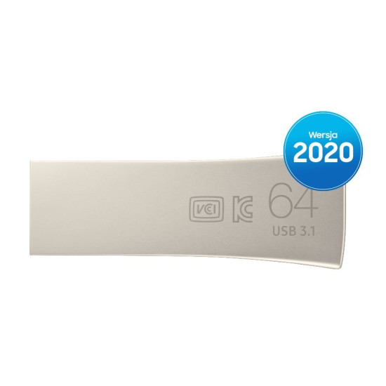 Pendrive BAR Plus USB3.1  64 GB Champaign Silver