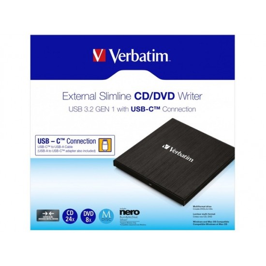 Nagrywarka CD/DVD RW USB-C 3.2 slim Nagrywarka CD/DVD RW USB-C 3.2 slim