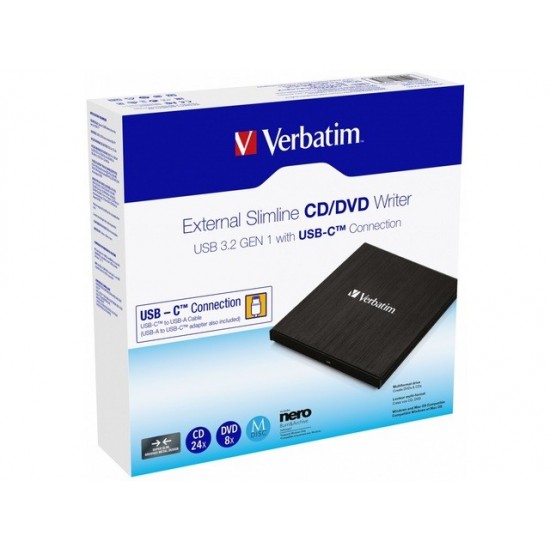 Nagrywarka CD/DVD RW USB-C 3.2 slim Nagrywarka CD/DVD RW USB-C 3.2 slim