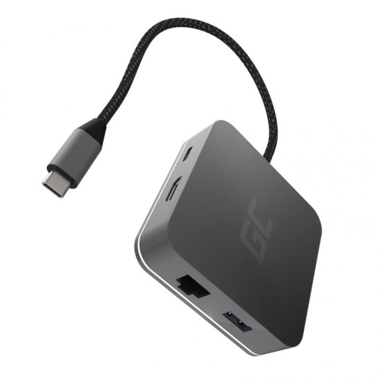 Adapter, przejściówka GC HUB2 USB-C 6w1 USB 3.0 HDMI Ethernet 