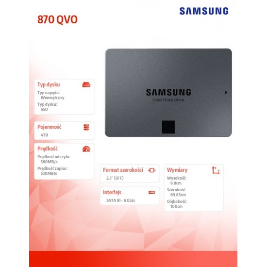 Dysk SSD 870QVO MZ-77Q4T0BW 4TB