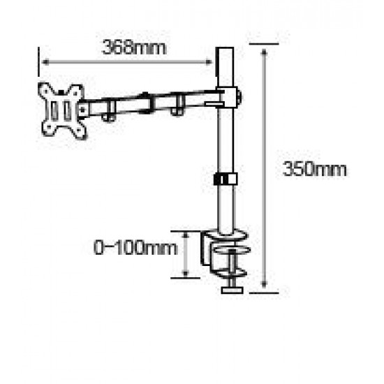 Uchwyt do monitora jednoramienny TB-MO1 10-27 10 kg VESA 100 