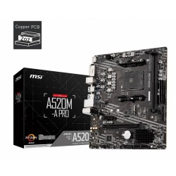 Płyta główna A520M-A PRO AM4 2DDR4 DVI/HDMI USB 3.2 mATX 