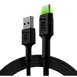 Kabel GCRay USB - USB-C 120cm, podświetlenie LED 