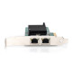 Karta sieciowa przewodowa PCI Express 2x RJ45 Gigabit 10/100/1000Mbps Low Profile