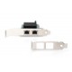 Karta sieciowa przewodowa PCI Express 2x RJ45 Gigabit 10/100/1000Mbps Low Profile