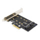 Karta rozszerzeń (Kontroler) M.2 NGFF/NVMe SSD PCIe 3.0 x4 SATA 80, 60, 42, 30 mm