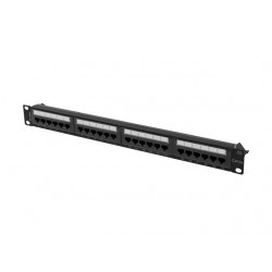 Patchpanel 24 port 1U KAT6A PPUA-1024-B Czarny 