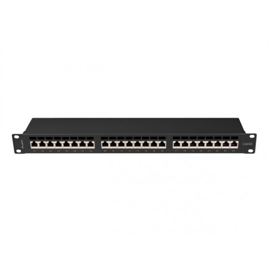 Patchpanel 24 port 1U KAT6A EK. PPSA-1024-B Czarny