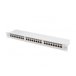 Patchpanel 24 port 1U KAT6A EK. PPSA-1024-S Szary
